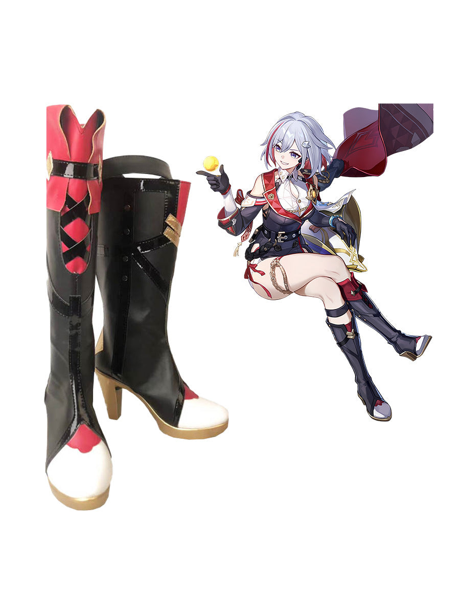 Honkai: Star Rail Topaz Black Cosplay Shoes Boots-Cosplay Instrumentality Project