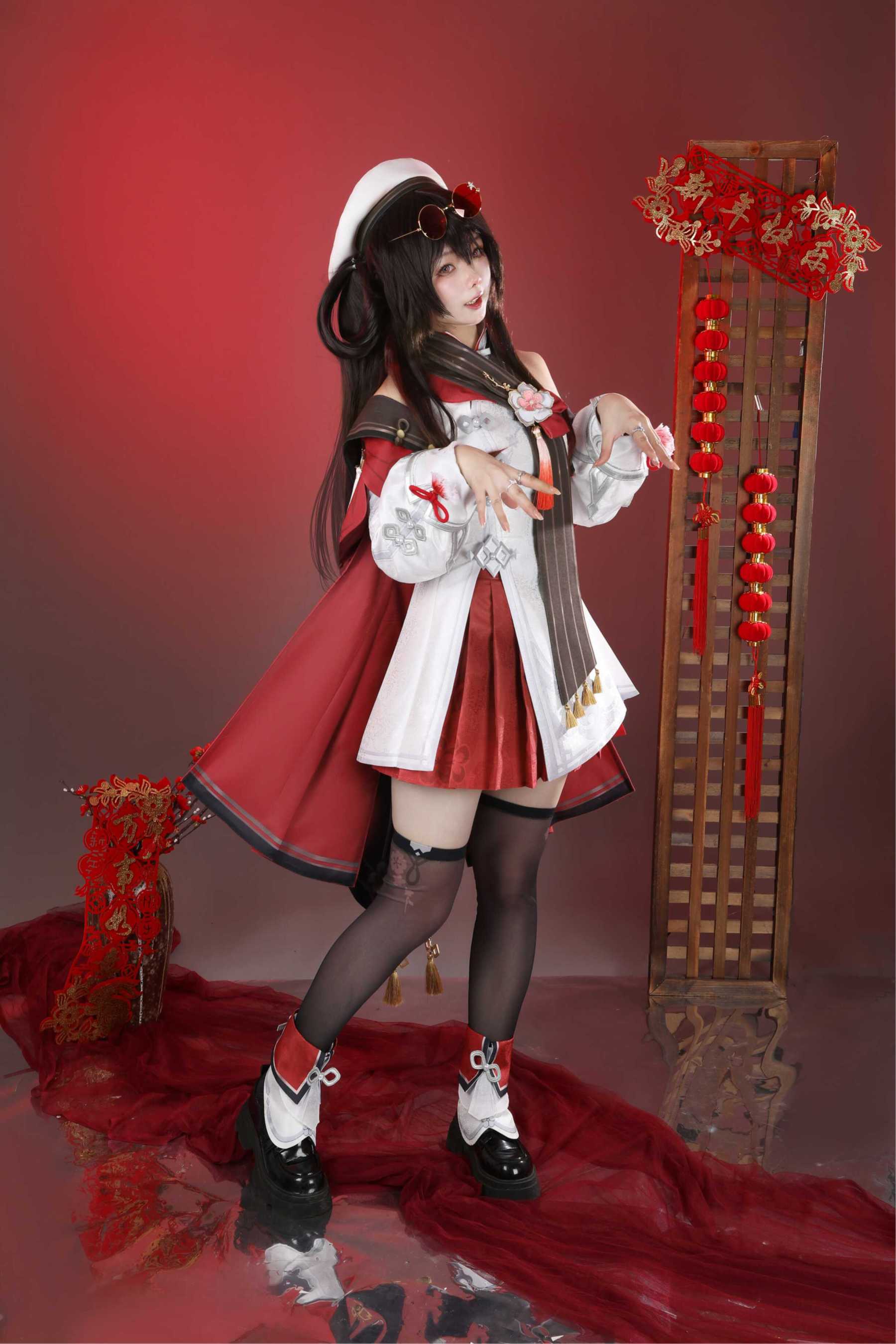 Genshin Impact Hu Tao Skin Cherries Snow Laden Cosplay Costume