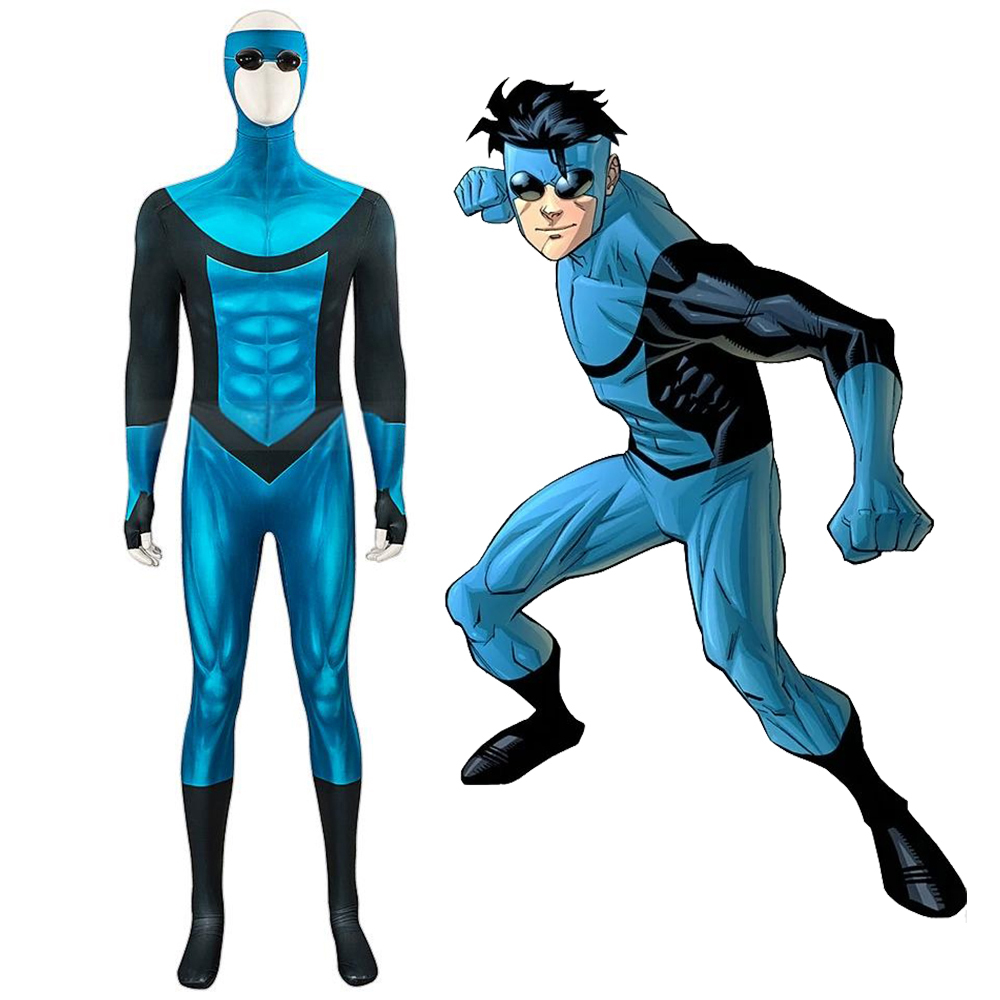 Invincible Comic Mark Grayson AKA Invincible with The Blue suit Cosplay Costume