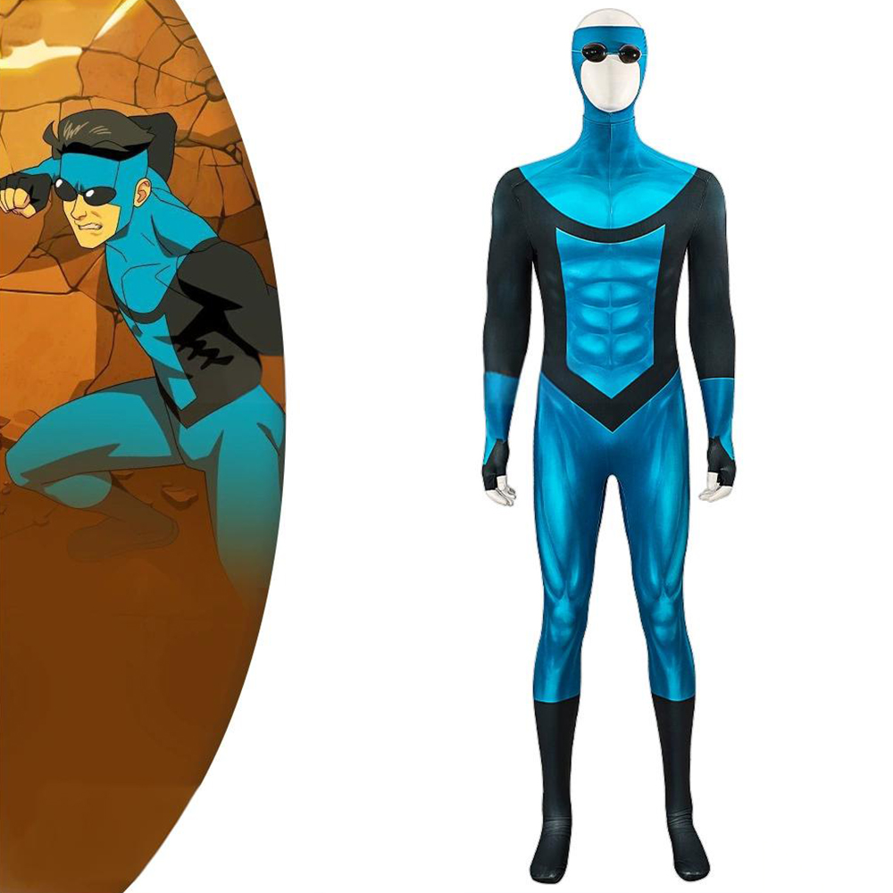 Invincible Comic Mark Grayson AKA Invincible with The Blue suit Cosplay Costume