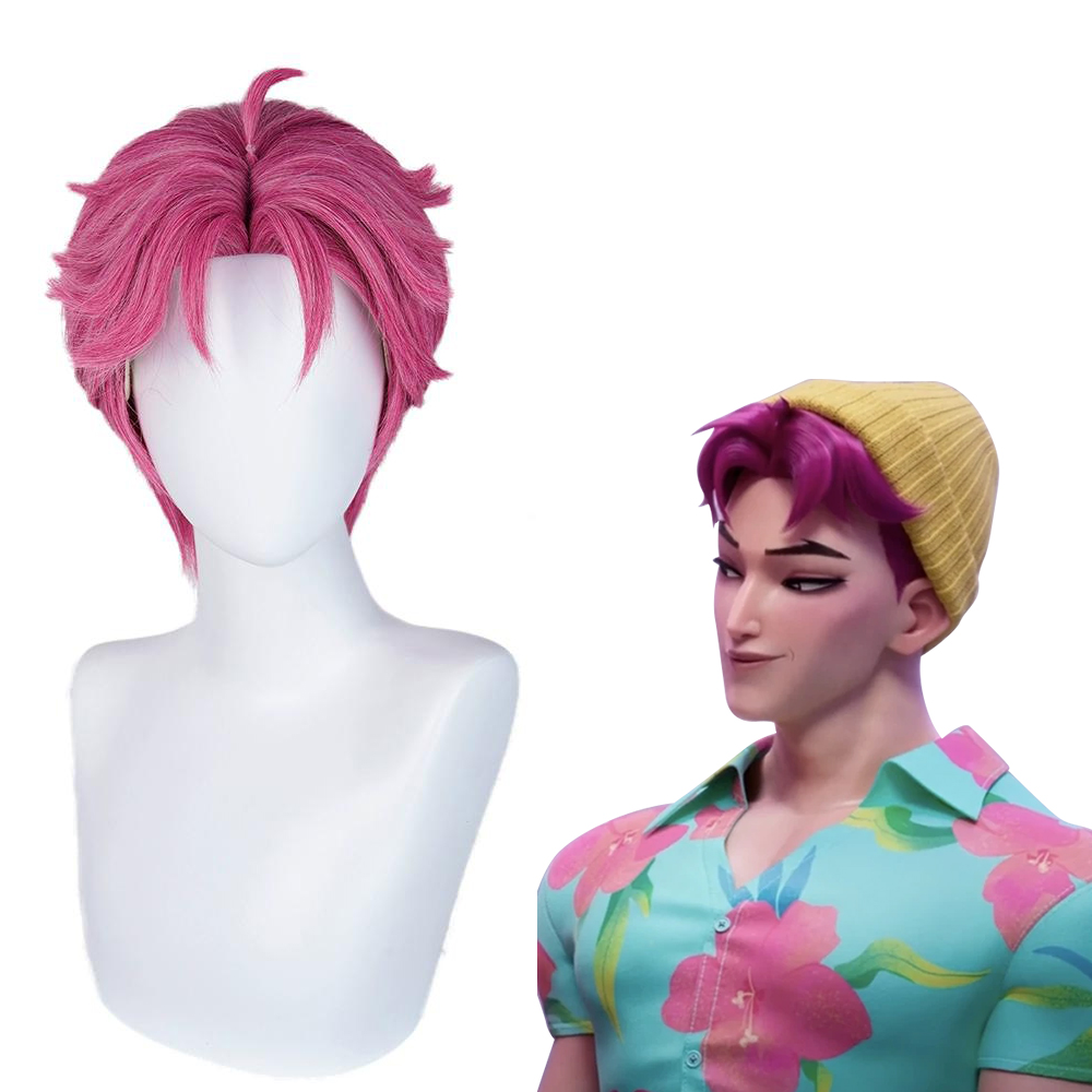 KPop Demon Hunters Abby Pink Cosplay Wig