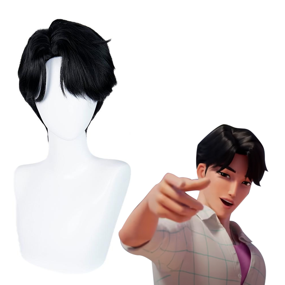 KPop Demon Hunters Jinu Black Cosplay Wig
