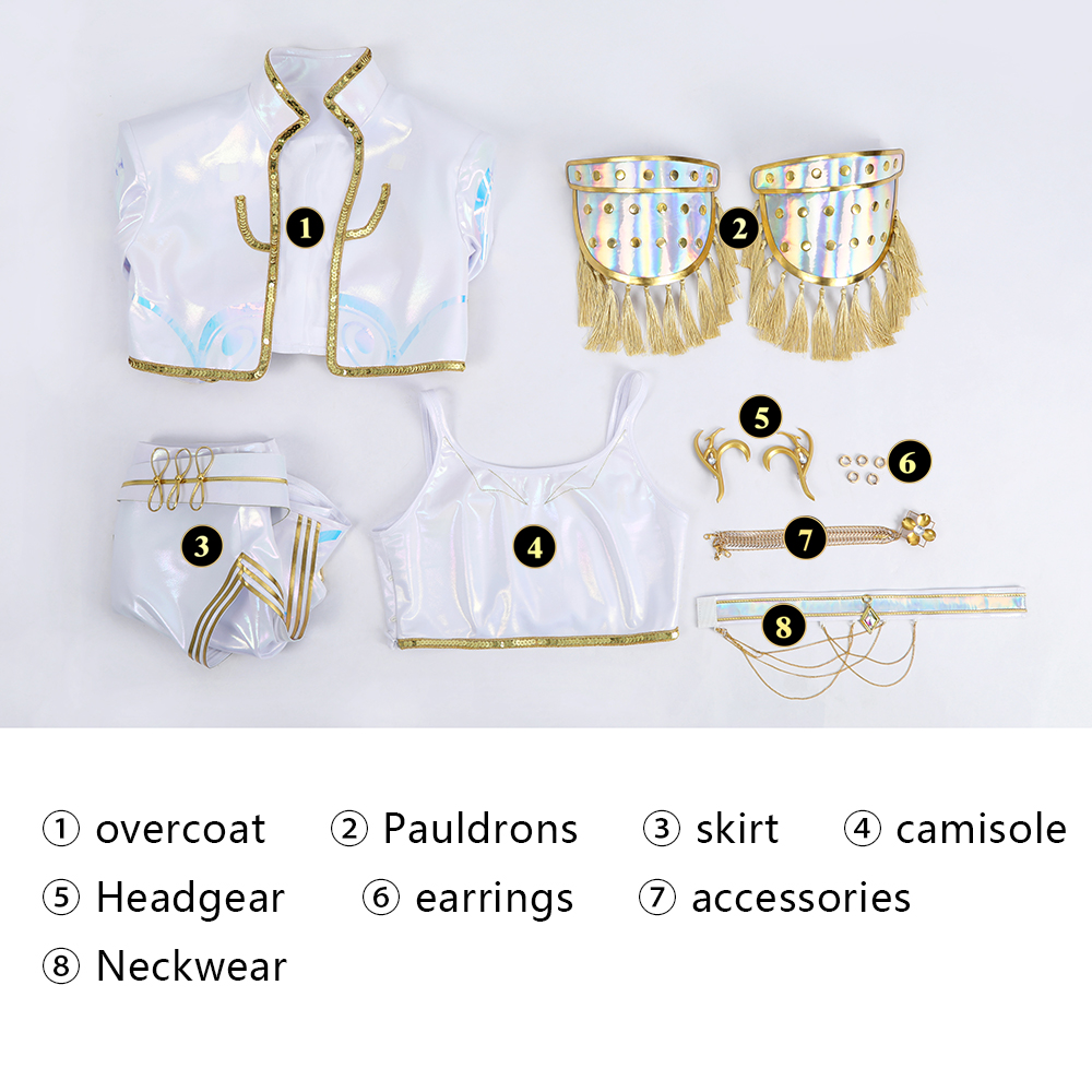 KPop Demon Hunters Mira White The Best Stage Outfits Cosplay Costume Premium Edtion