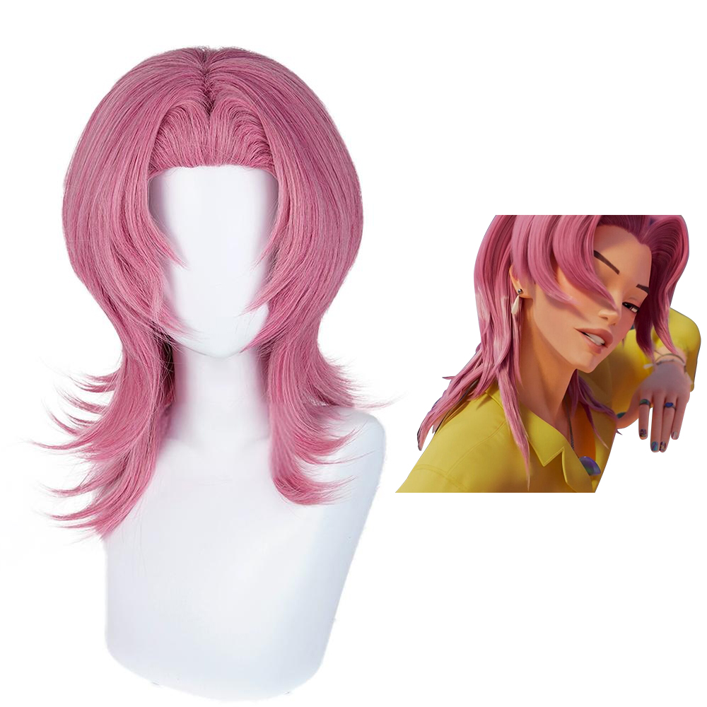 KPop Demon Hunters Romance Pink Cosplay Wig