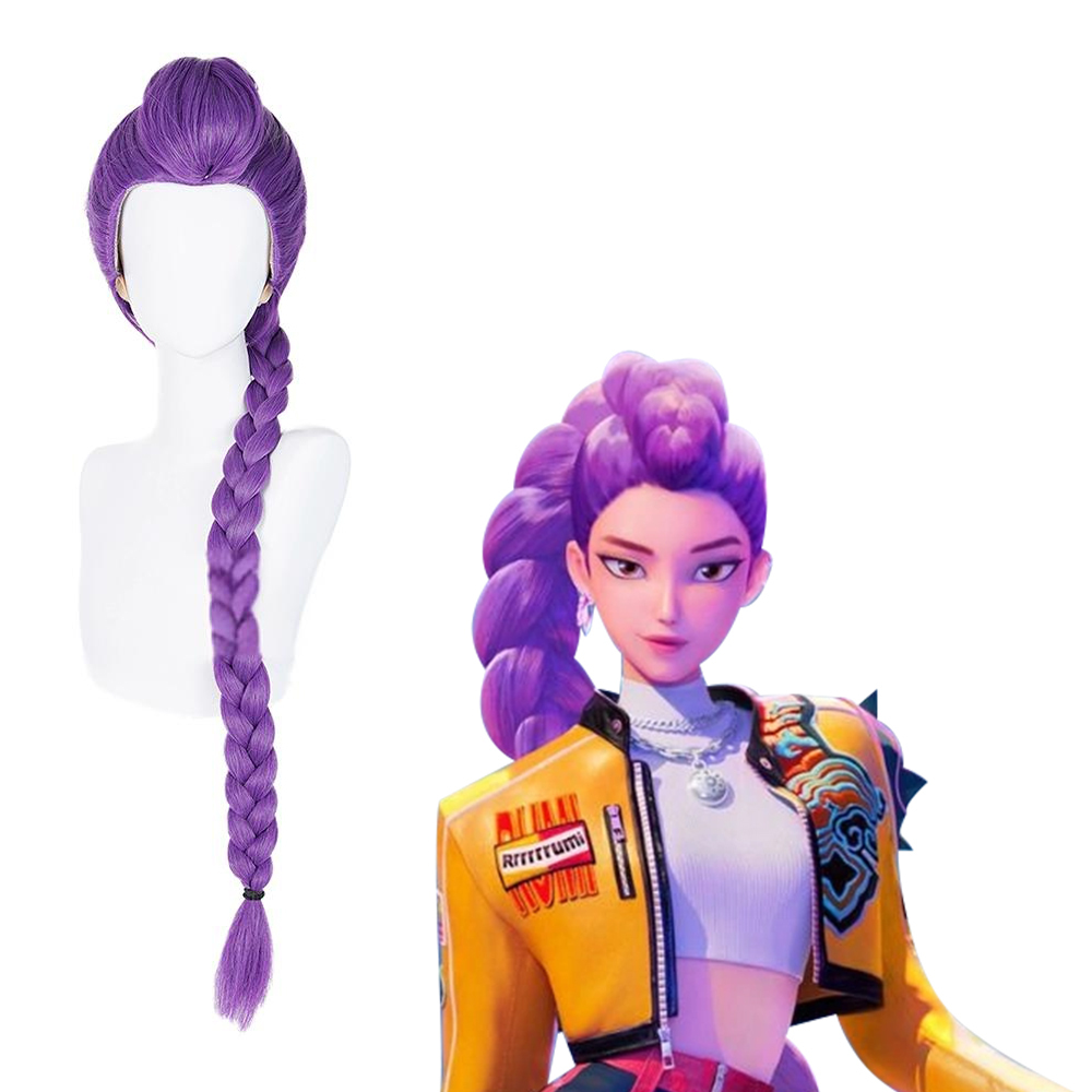 KPop Demon Hunters Rumi Purple Cosplay Wig