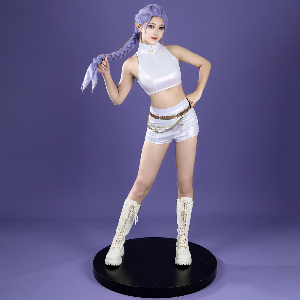 KPop Demon Hunters Rumi White The Best Stage Outfits Cosplay Costume Premium Edtion