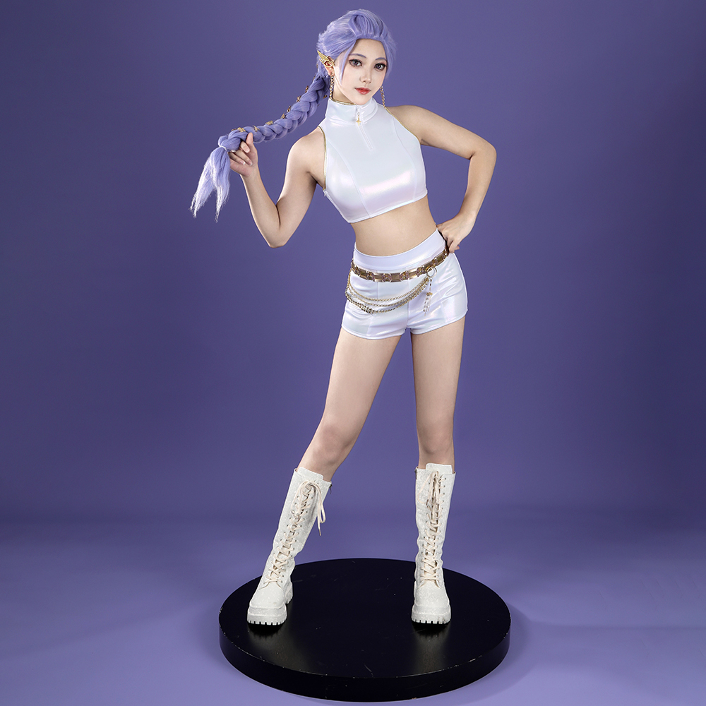 KPop Demon Hunters Rumi White The Best Stage Outfits Cosplay Costume Premium Edtion