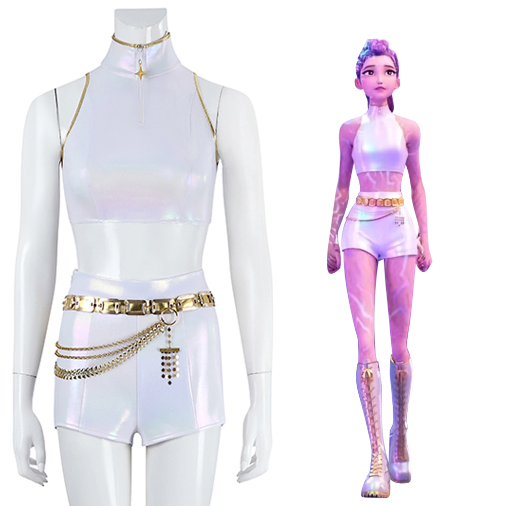 KPop Demon Hunters Rumi White The Best Stage Outfits Cosplay Costume Premium Edtion