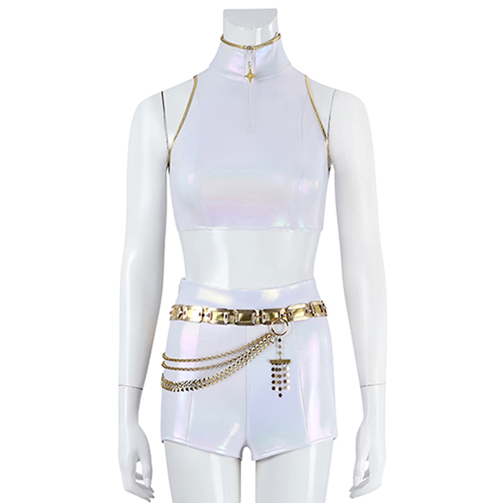 KPop Demon Hunters Rumi White The Best Stage Outfits Cosplay Costume Premium Edtion