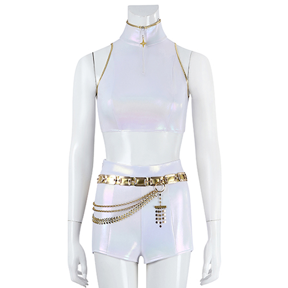 KPop Demon Hunters Rumi White The Best Stage Outfits Cosplay Costume Premium Edtion