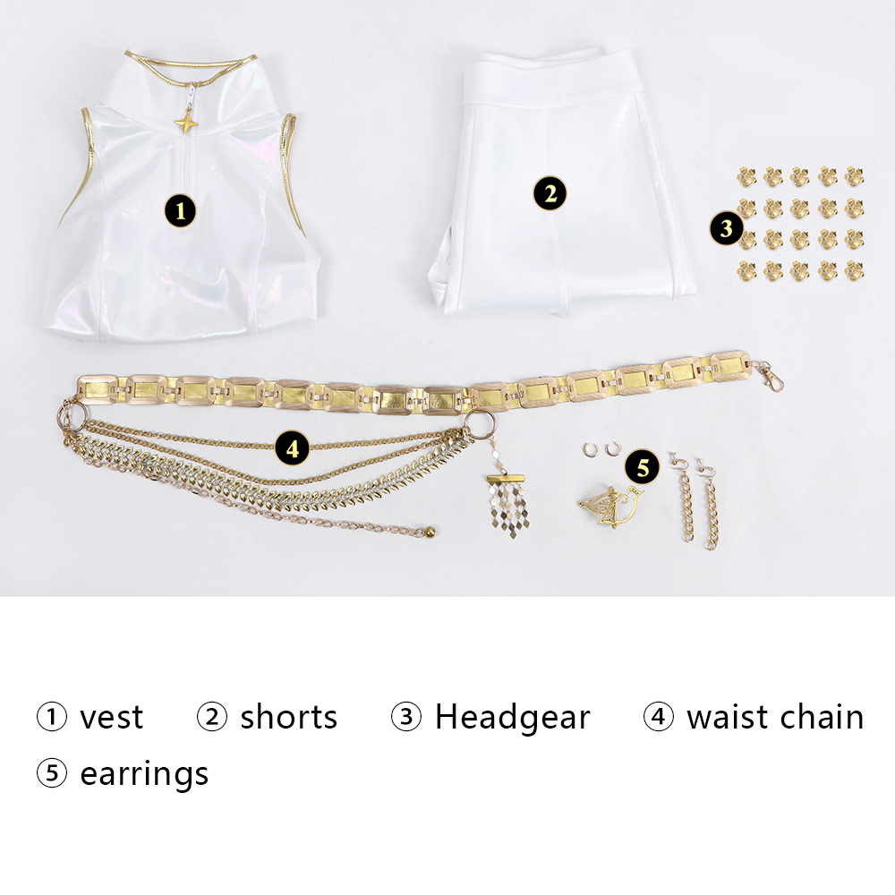 KPop Demon Hunters Rumi White The Best Stage Outfits Cosplay Costume Premium Edtion