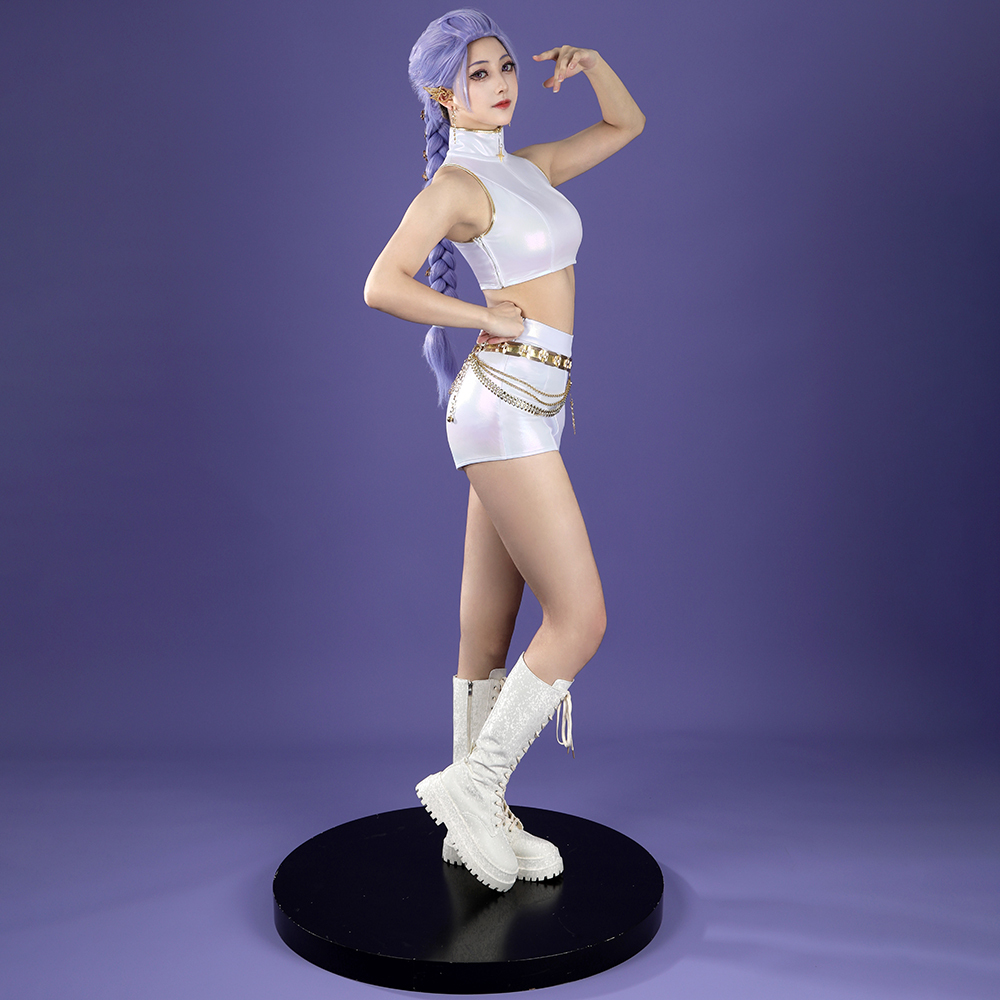 KPop Demon Hunters Rumi White The Best Stage Outfits Cosplay Costume Premium Edtion