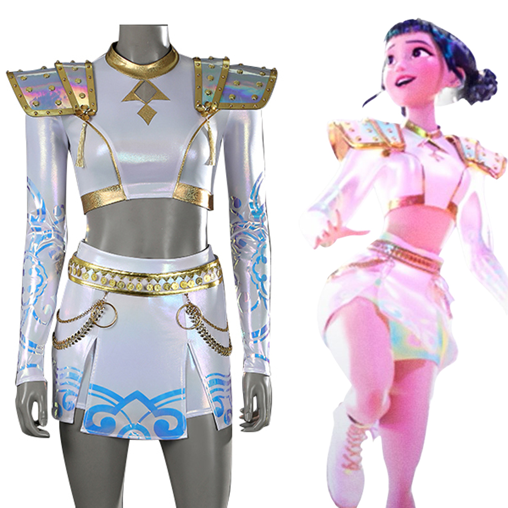 KPop Demon Hunters Zoey White The Best Stage Outfits Cosplay Costume Premium Edtion