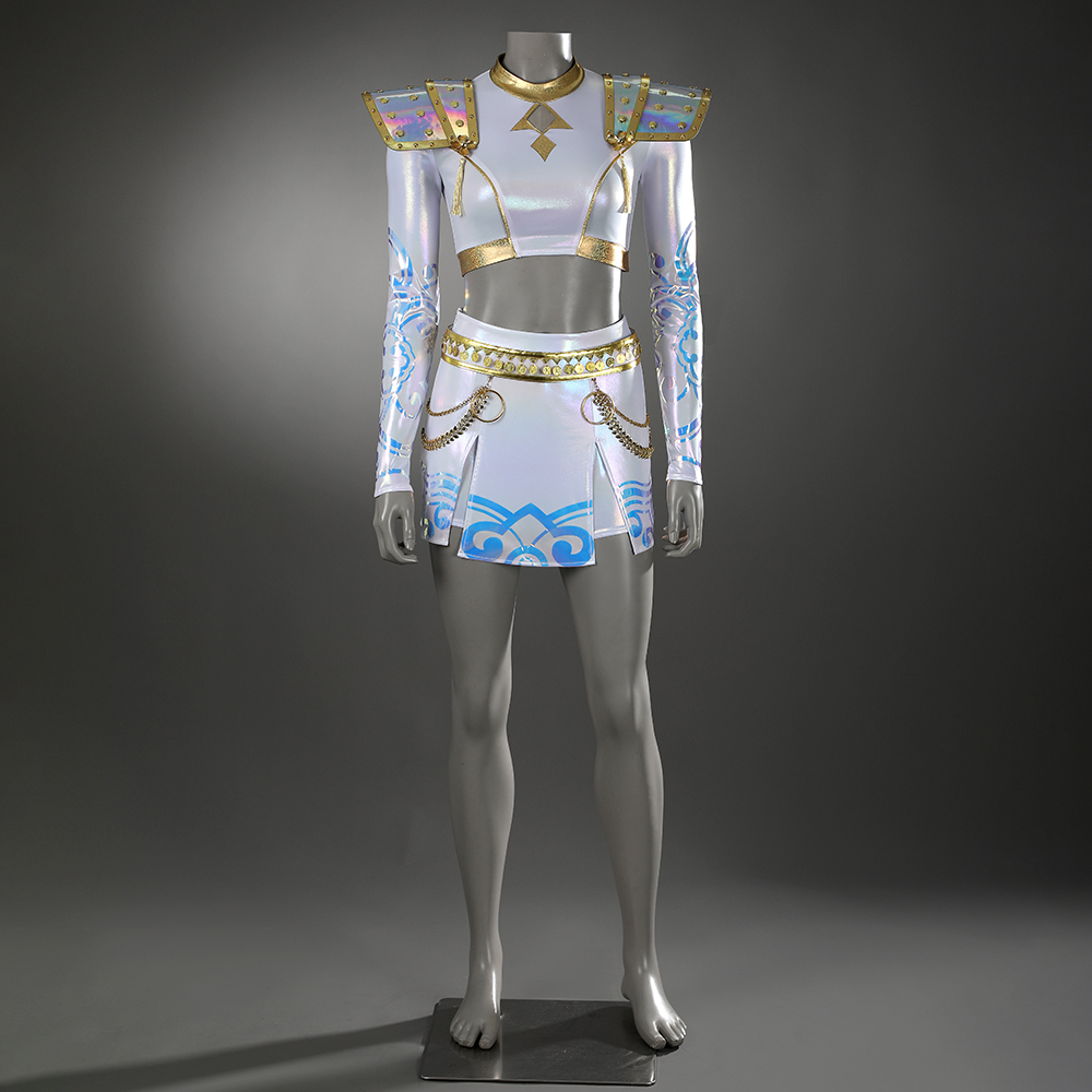 KPop Demon Hunters Zoey White The Best Stage Outfits Cosplay Costume Premium Edtion