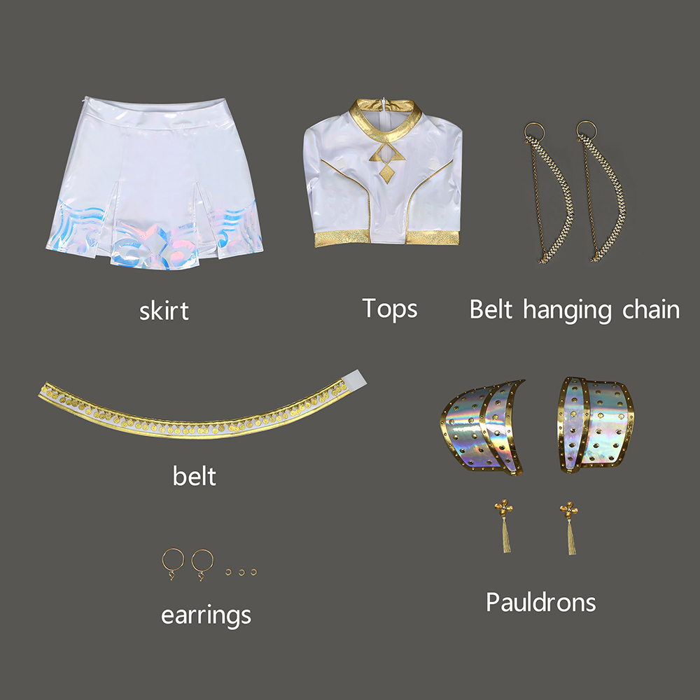 KPop Demon Hunters Zoey White The Best Stage Outfits Cosplay Costume Premium Edtion