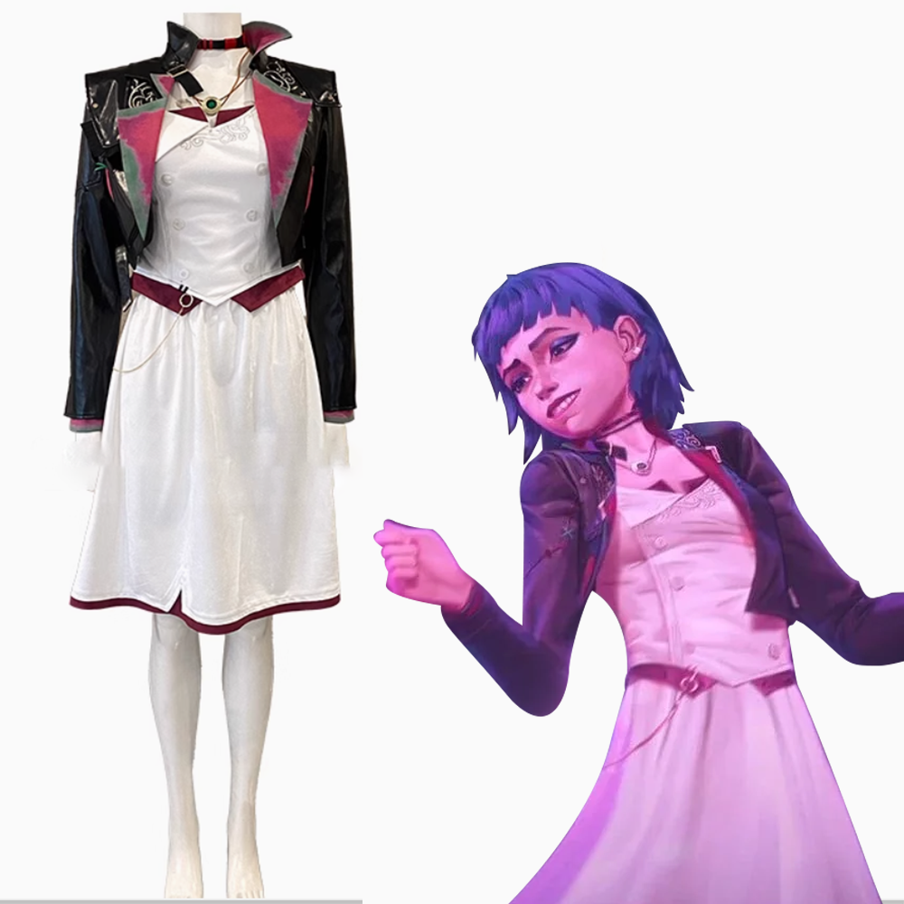League of Legends Arcane 2 Powder Jinx Alternate Universe Party Dress Cosplay Costume
