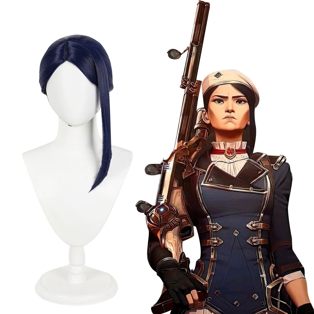 League of Legends Arcane 2 Caitlyn Kiramman the Sheriff of Piltover Deep Blue Cosplay Wig-Cosplay Instrumentality Project