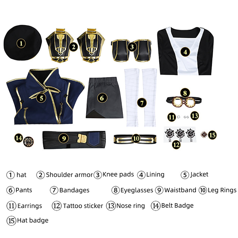 League of Legends Arcane 2 The Piltover Enforcer Vi Cosplay Costume