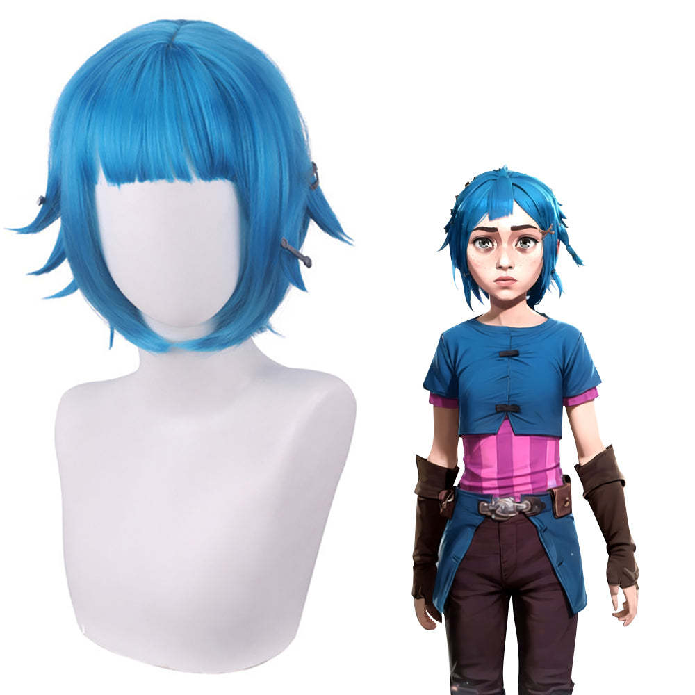 League of Legends LOL Arcane Child Jinx Powder Blue Cosplay Wig-Cosplay Instrumentality Project