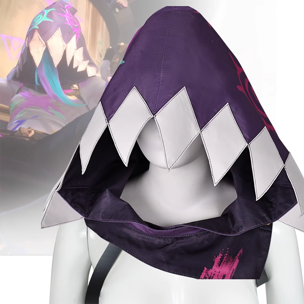 League of Legends LOL Arcane Season 2 Prodigy Jinx New Skin Hood Cosplay Costume