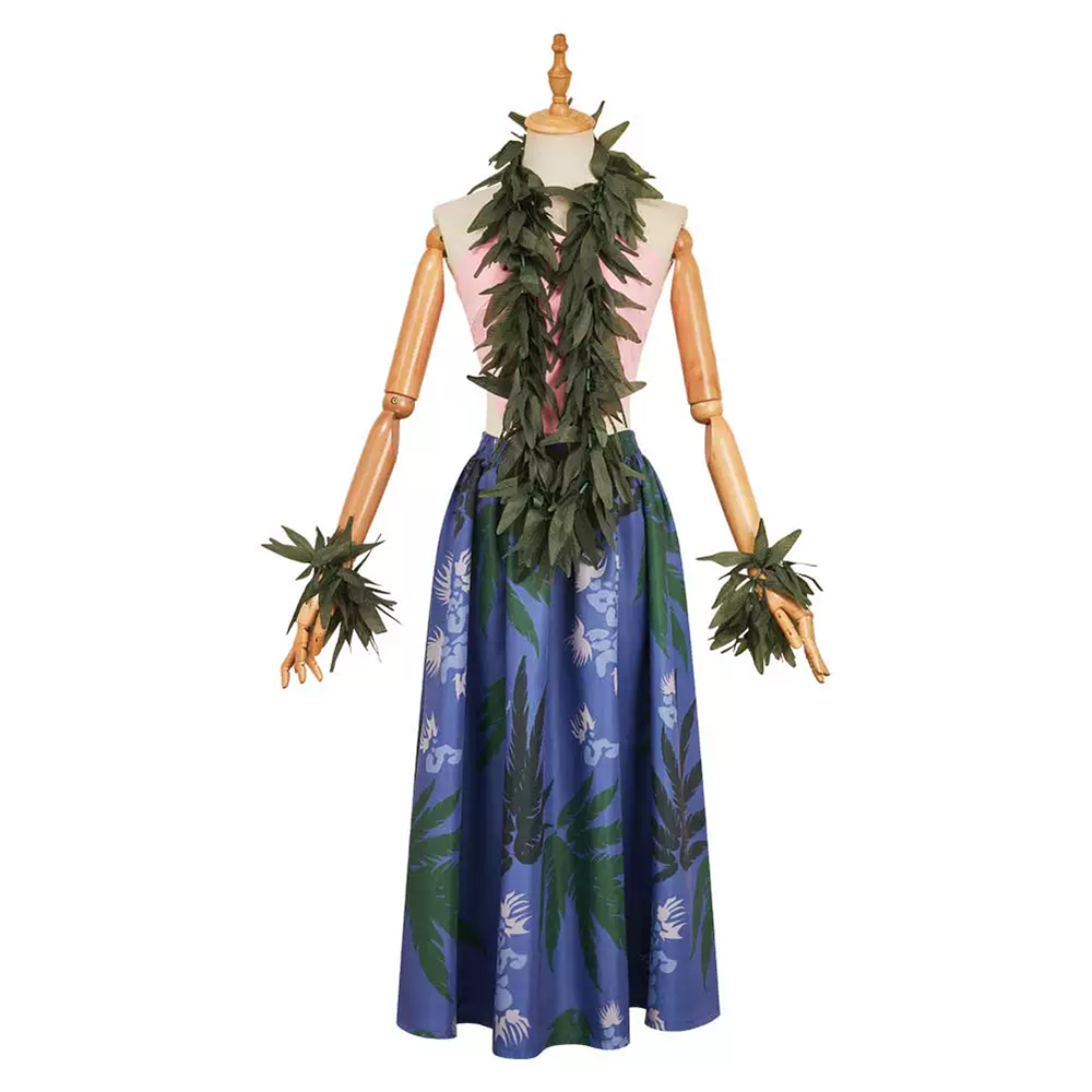 Lilo & Stitch Anime Lilo Pelekai  Hula Dress Up Cosplay Costume