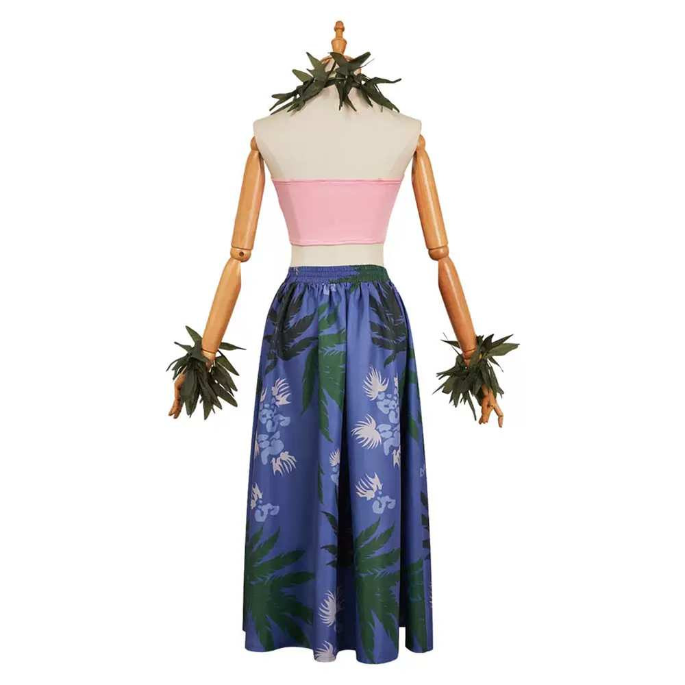 Lilo & Stitch Anime Lilo Pelekai  Hula Dress Up Cosplay Costume