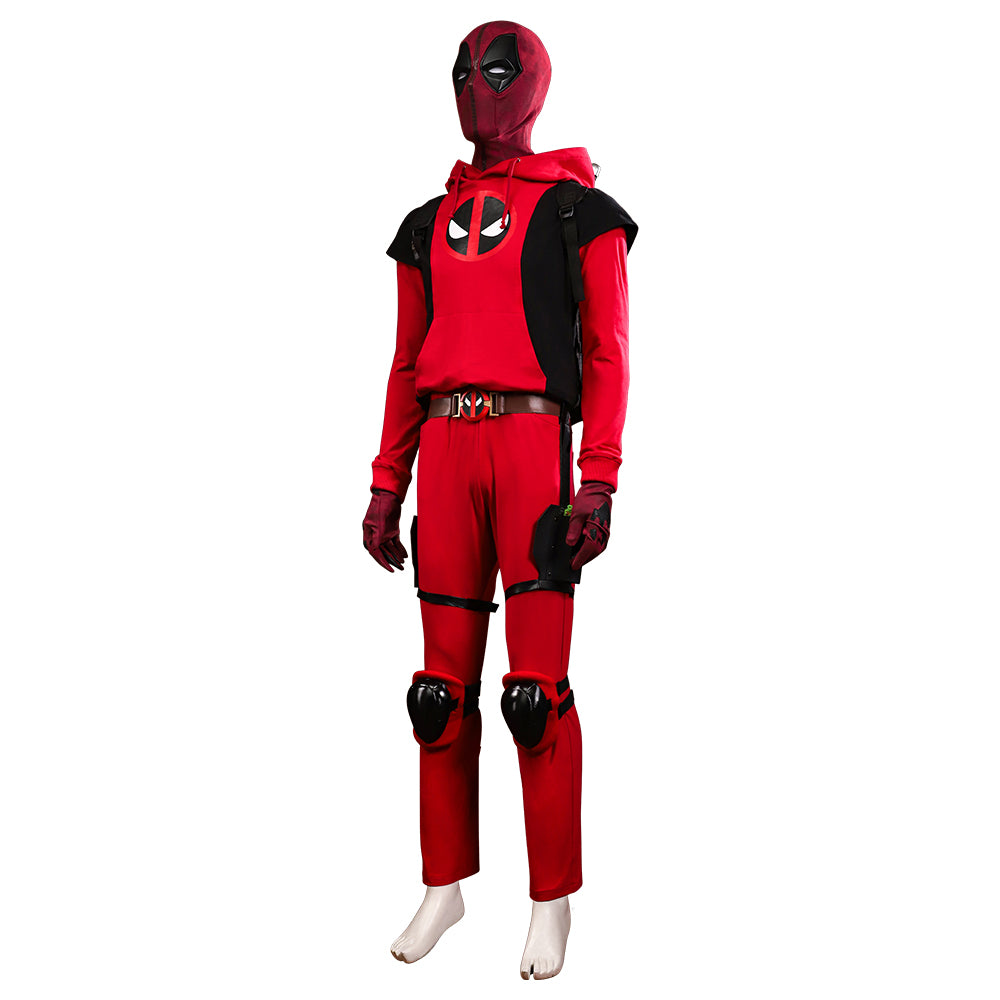 Deadpool 3 Deadpool & Wolverine Teenager Deadpool Hoodie Cosplay Costume