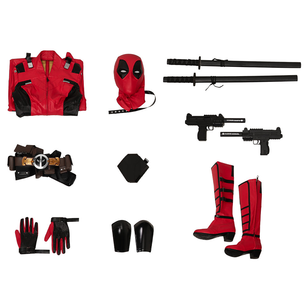 Deadpool 3 Deadpool & Wolverine Ladypool Cosplay Costume Premium Edition