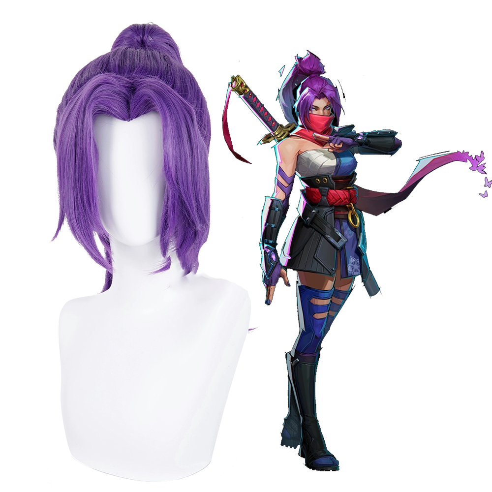 Marvel Rivals Psylocke Purple Cosplay Wig