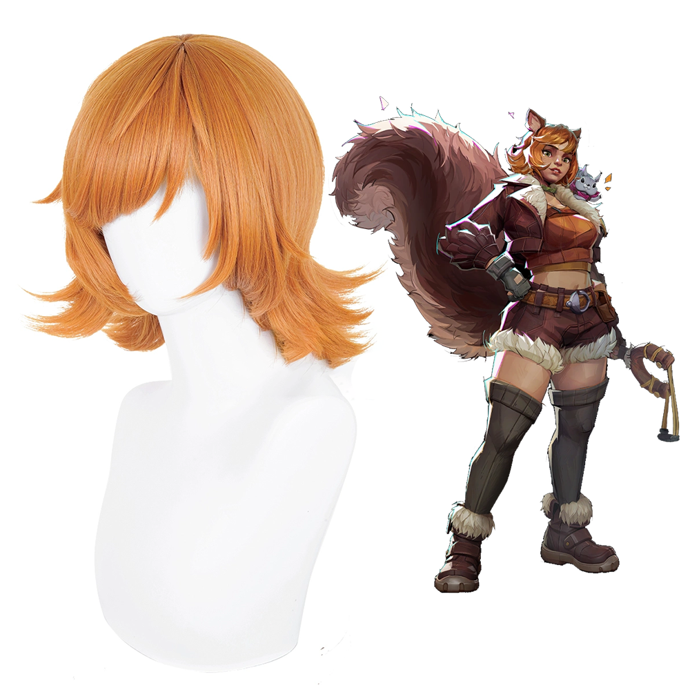 Marvel Rivals Squirrel Girl Orange Cosplay Wig