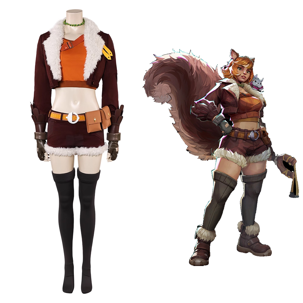 Marvel Rivals Unbeatable Squirrel Girl Doreen Allene Green Cosplay Costume