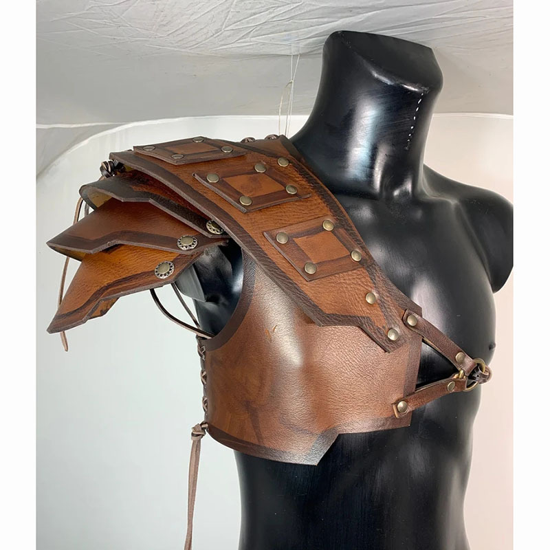 Medieval Viking one shoulder armor knight armor carnival Halloween COSPLAY play props
