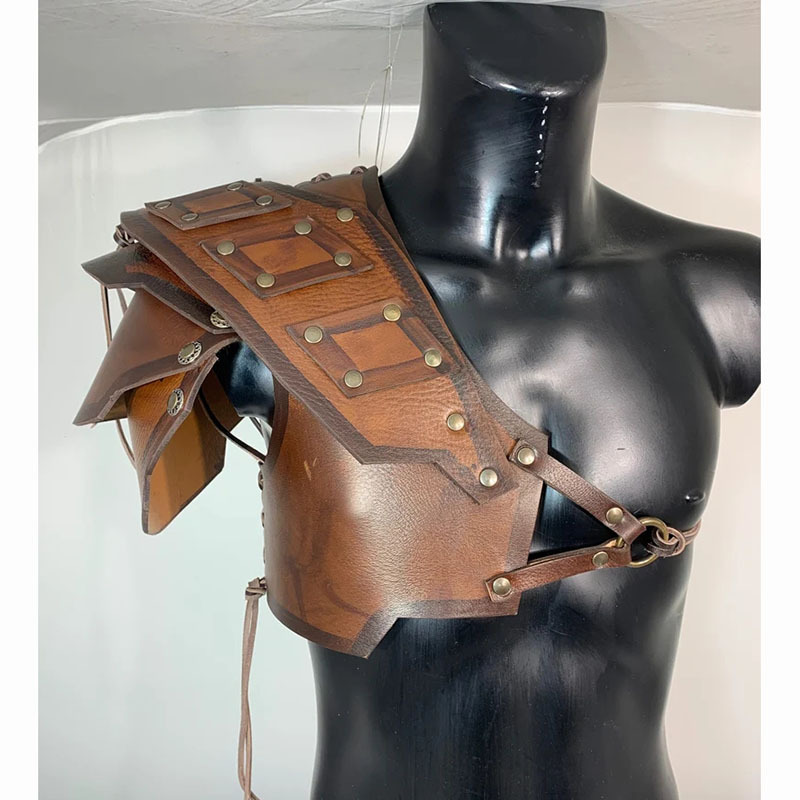 Medieval Viking one shoulder armor knight armor carnival Halloween COSPLAY play props