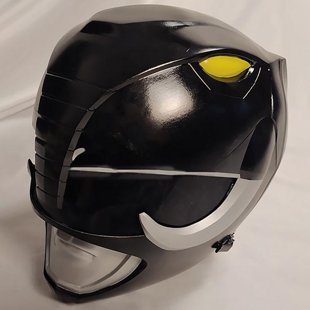 Mighty Morphin Power Rangers Black Ranger Helmet 3D Printed Cosplay ...