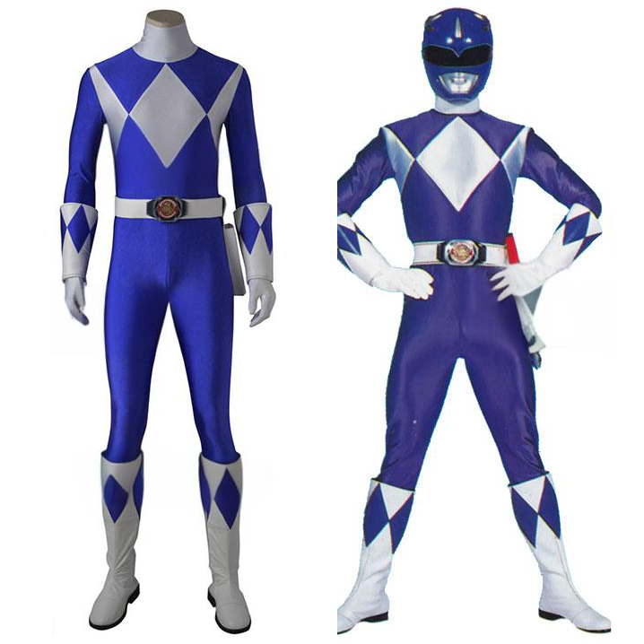 Mighty Morphin Power Rangers Blue Ranger Cosplay Costume
