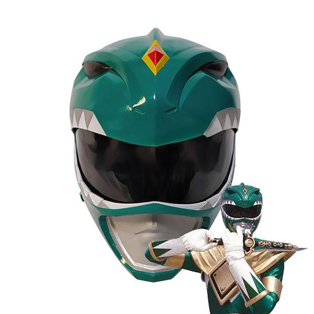 Mighty Morphin Power Rangers Green Ranger Helmet 3D Printed Cosplay Accessory Prop