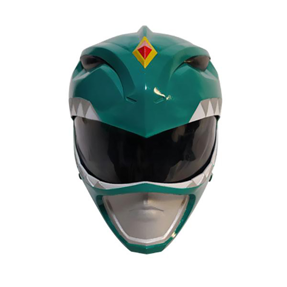 Mighty Morphin Power Rangers Green Ranger Helmet 3D Printed Cosplay Accessory Prop
