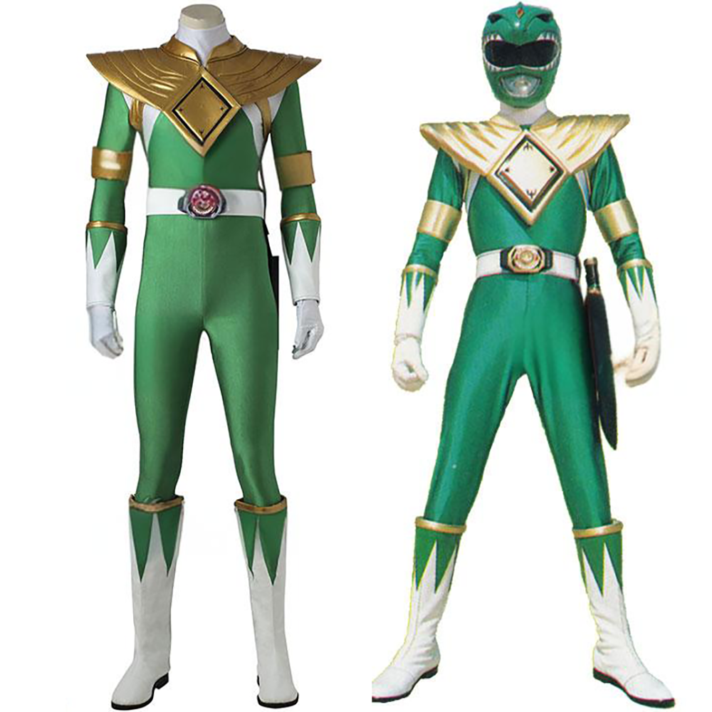 Mighty Morphin Power Rangers Green Ranger Tommy Oliver Cosplay Costume ...
