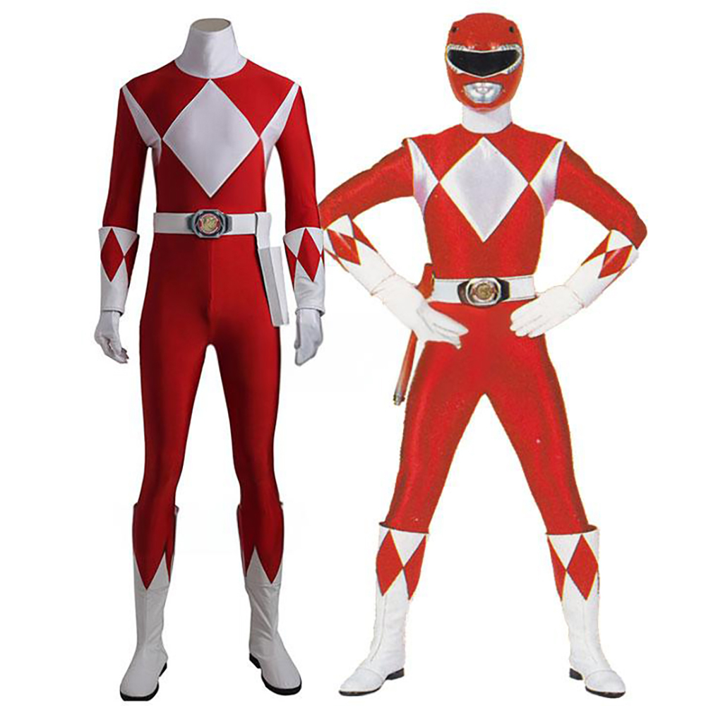 Mighty Morphin Power Rangers Red Ranger Cosplay Costume