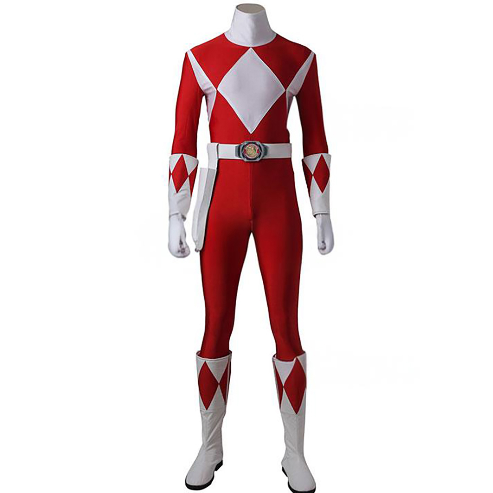 Mighty Morphin Power Rangers Red Ranger Cosplay Costume