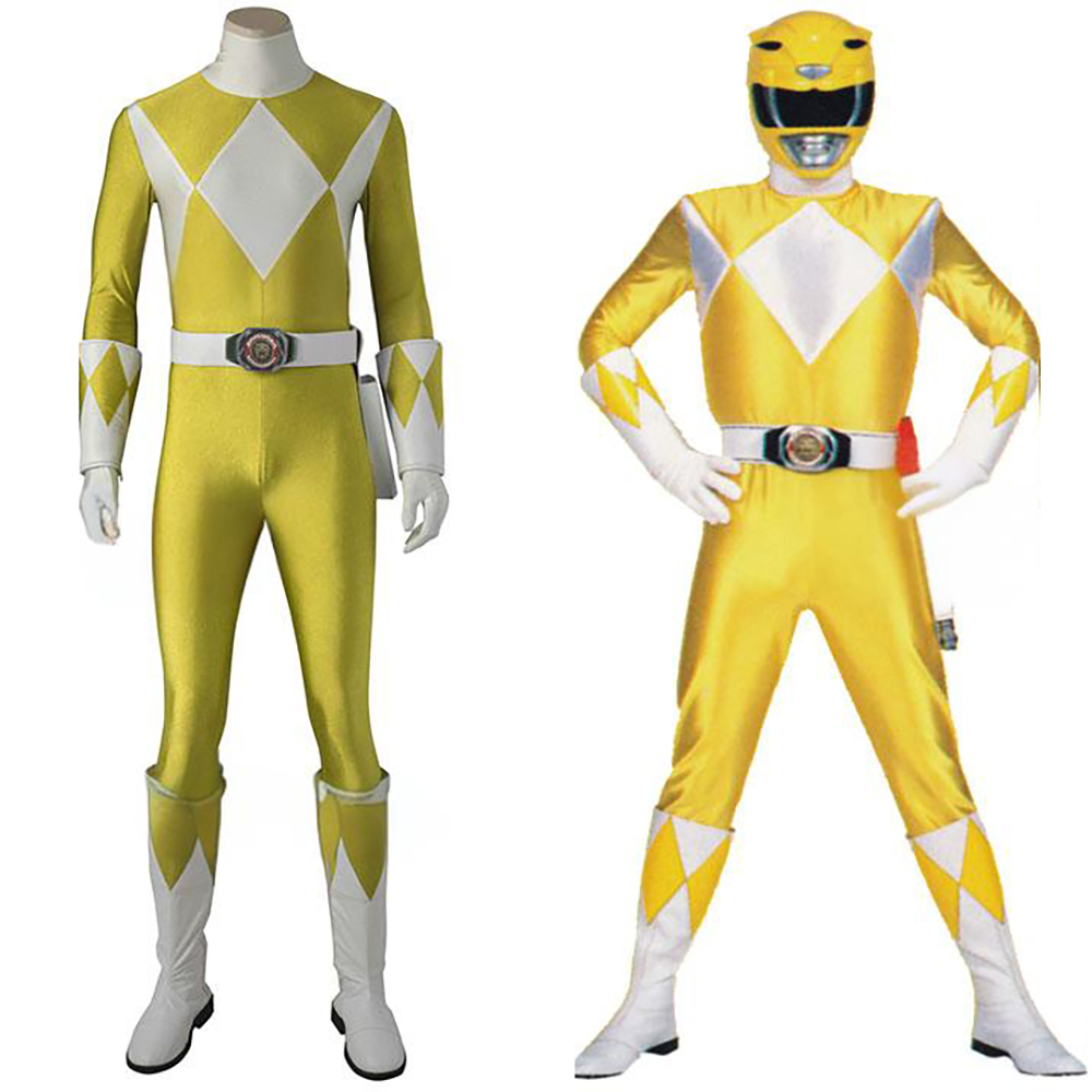 Mighty Morphin Power Rangers Yellow Ranger Cosplay Costume-Cosplay ...