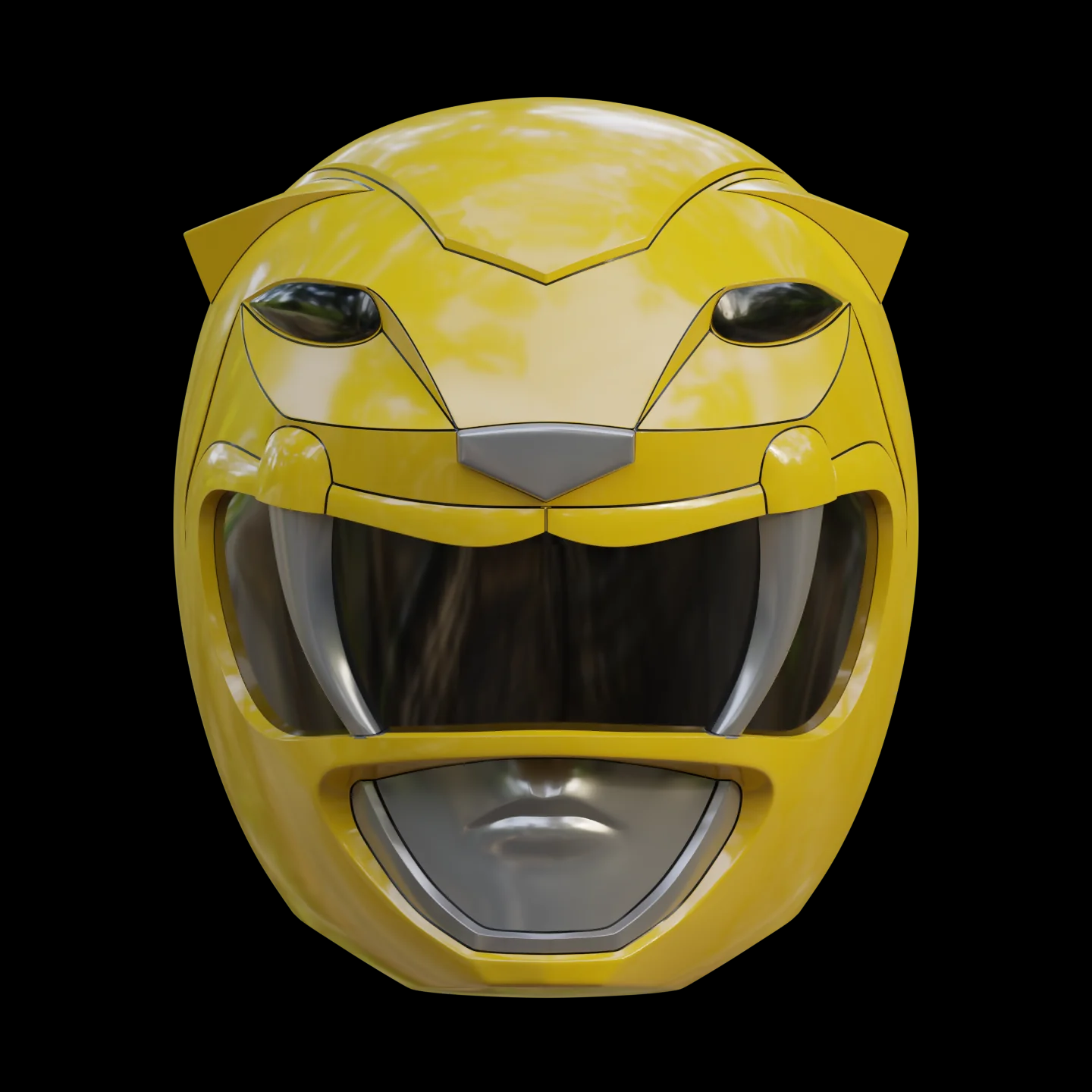 Mighty Morphin Power Rangers Yellow Ranger Helmet 3D Printed Cosplay Accessory Prop