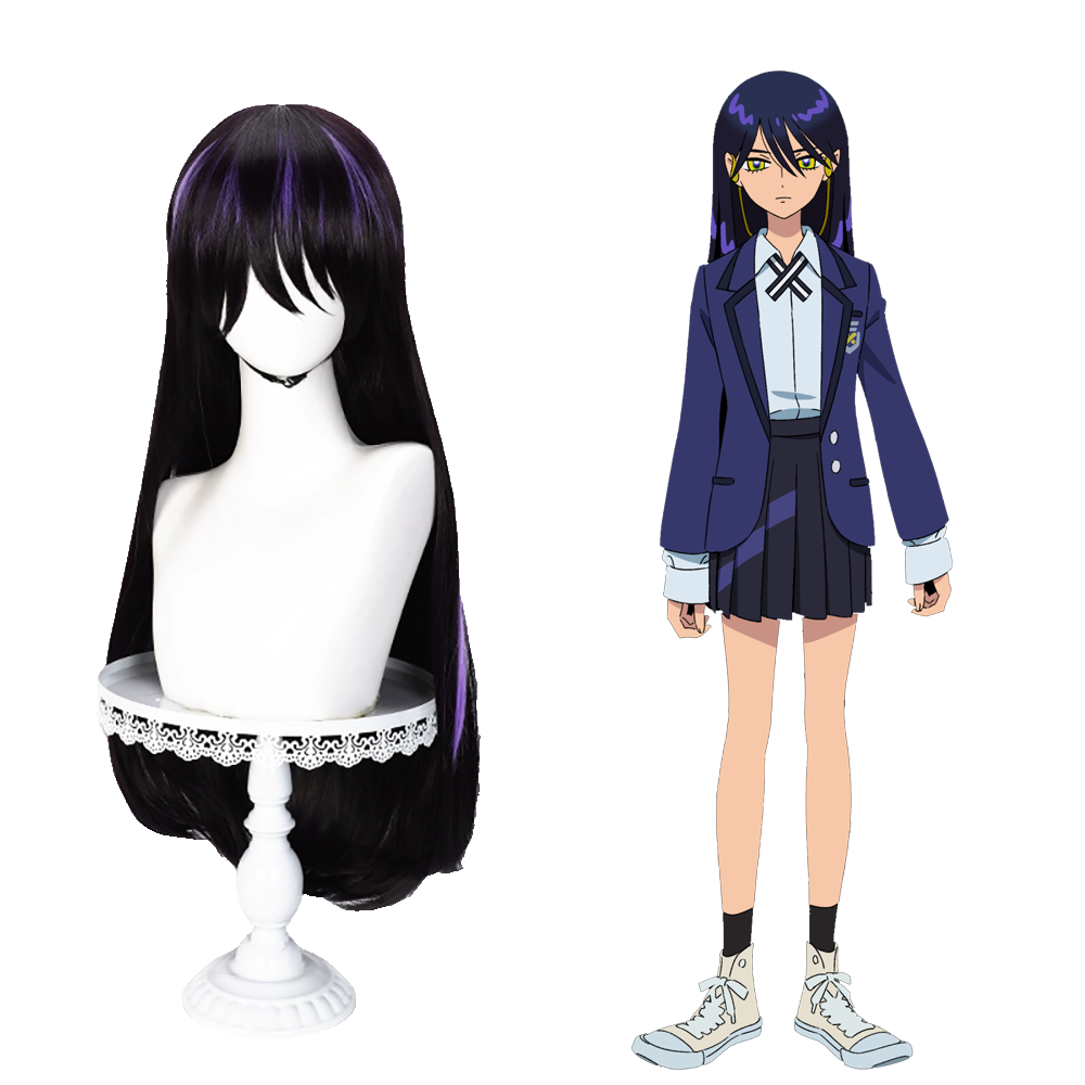 Mobile Suit Gundam GQuuuuuuX Nyaan Purple Cosplay Wig