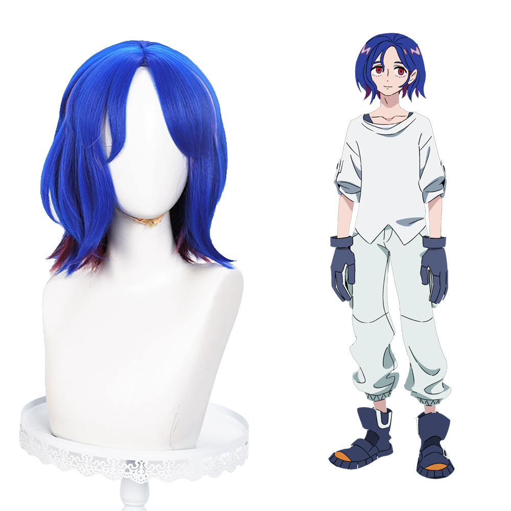 Mobile Suit Gundam GQuuuuuuX Shuji Ito Blue Cosplay Wig
