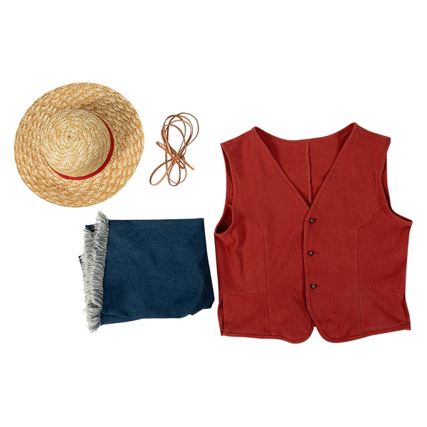 Netflix One Piece Mugiwara Pirates Monkey D. Luffy Cosplay Costume