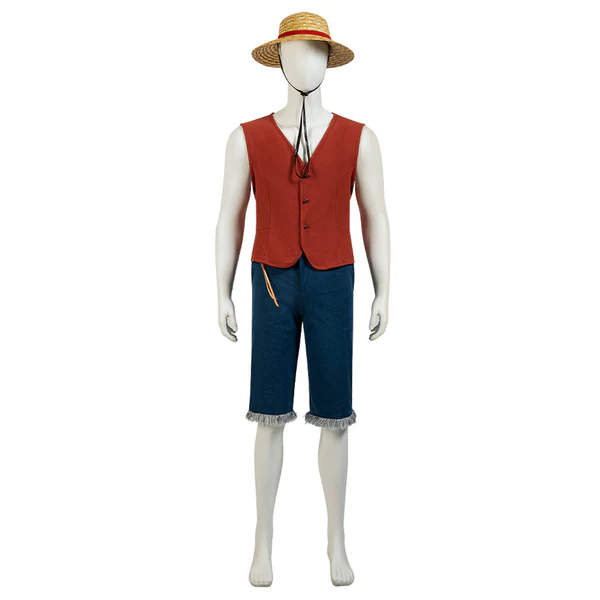 Netflix One Piece Mugiwara Pirates Monkey D. Luffy Cosplay Costume