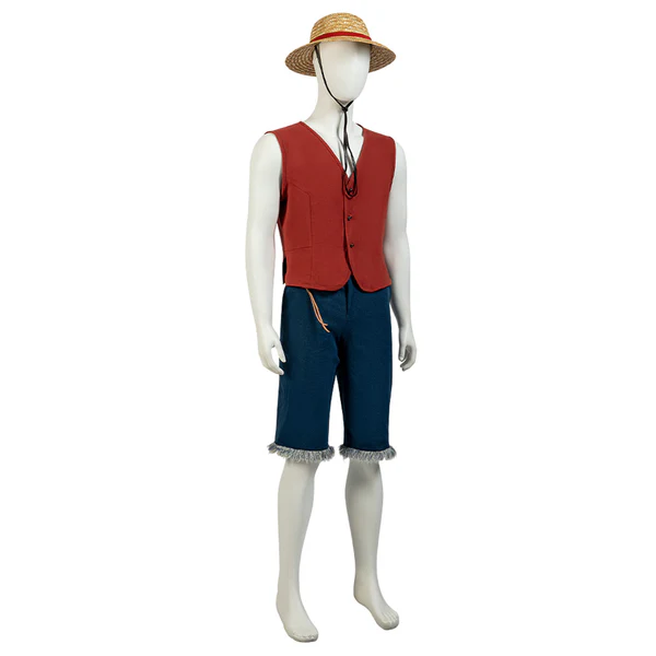 Netflix One Piece Mugiwara Pirates Monkey D. Luffy Cosplay Costume