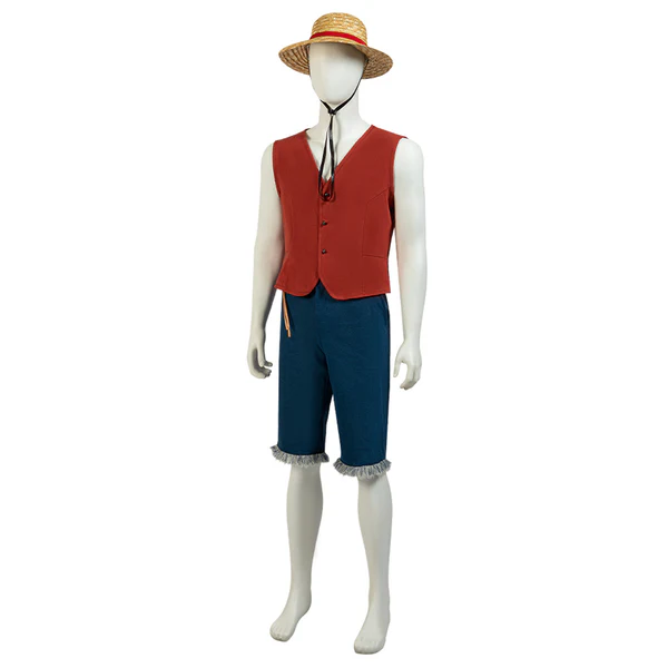 Netflix One Piece Mugiwara Pirates Monkey D. Luffy Cosplay Costume