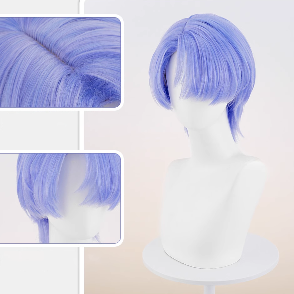 New Panty And Stocking with Garterbelt Brothers Polyester Polyurethane Blue Purple Cosplay Wig