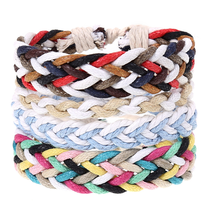 New Vintage Braided Combination Set Cowhide Hand Rope Popular Diy Leather Bracelet Prop-Cosplay Instrumentality Project